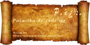Palaczka Örkény névjegykártya